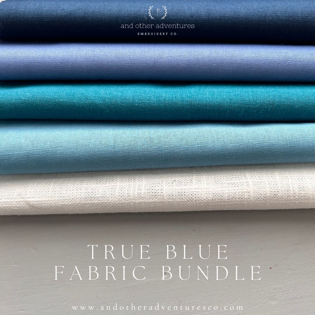 Linen Fabric Bundle - True Blue