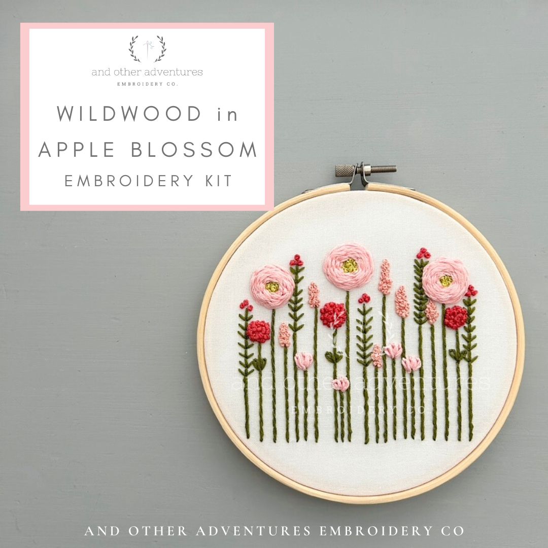 Wildwood Hand Embroidery Kit in Apple Blossom by And Other Adventures Embroidery Co