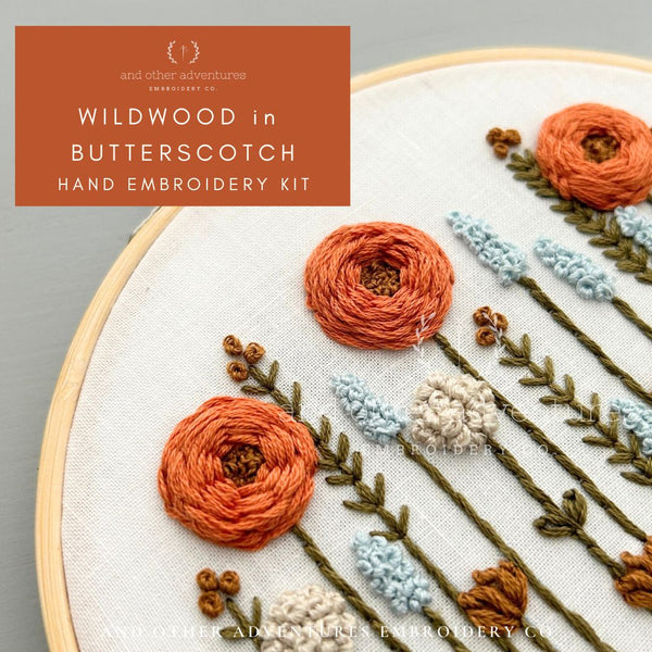 Hand Embroidery Kit - Wildwood in Butterscotch - And Other