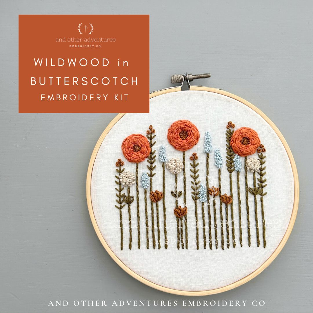 Wildwood in Butterscotch Hand Embroidery Kit by And Other Adventures Embroidery Co