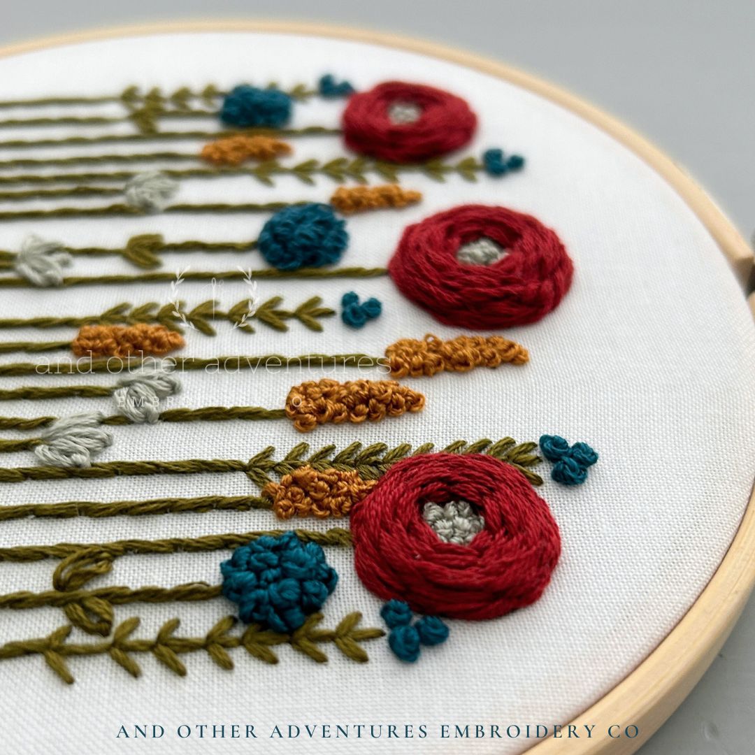 Fall Florals Embroidery Hoop by And Other Adventures Embroidery Co