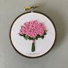 Hand Embroidered Pink Rose Bouquet by And Other Adventures Embroidery Co