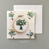Embroidered Flower Bouquet Hoop Art Note Card by And Other Adventures Embroidery Co