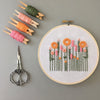Beginner Hand Embroidery PATTERN - Wildwood in Orange