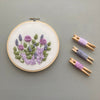 Purple Floral Embroidery Hoop Kit | And Other Adventures Embroidery Co