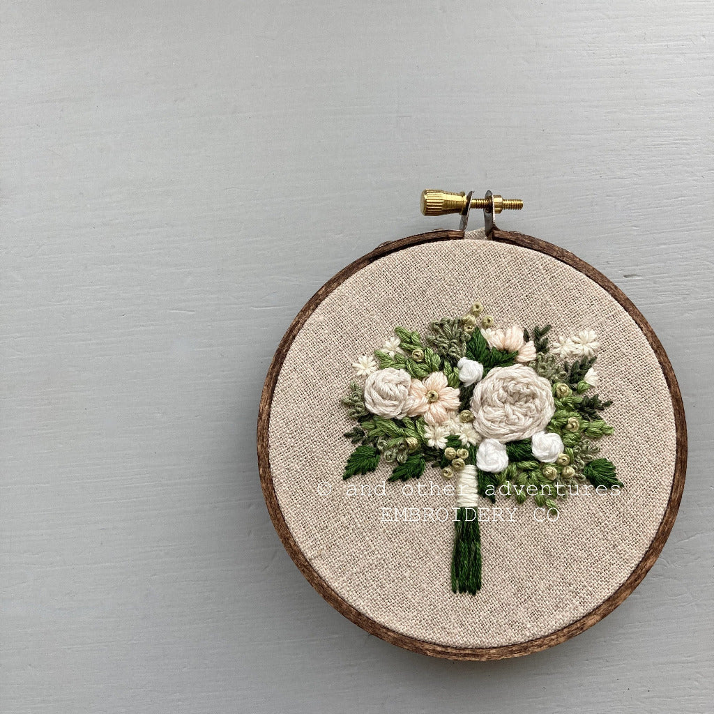 Hand Embroidered Flower Bouquet by And Other Adventures Embroidery Co