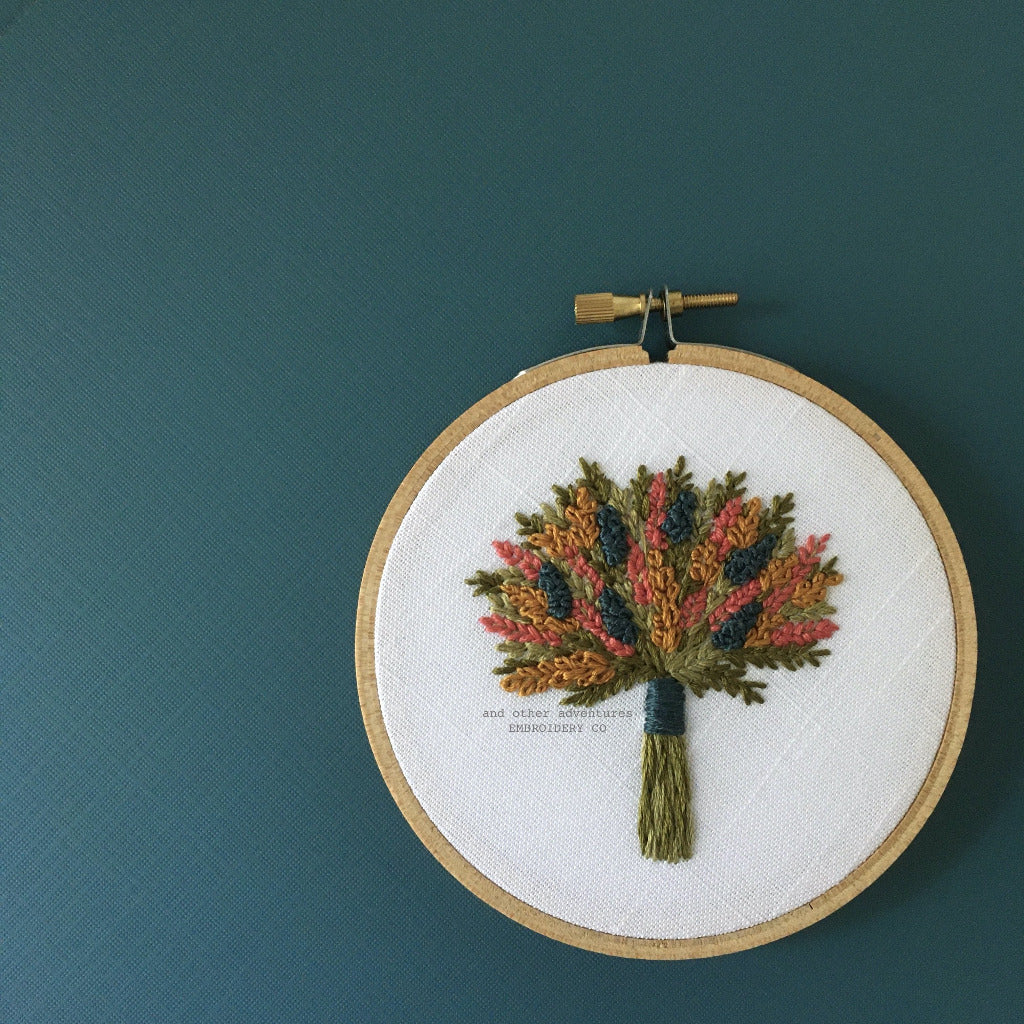 Fall Wildflower Embroidered Bouquet Kit | And Other Adventures Embroidery Co