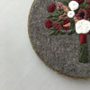 Hand Embroidered Christmas Flower Bouquet Hoop Art | And Other Adventures Embroidery Co