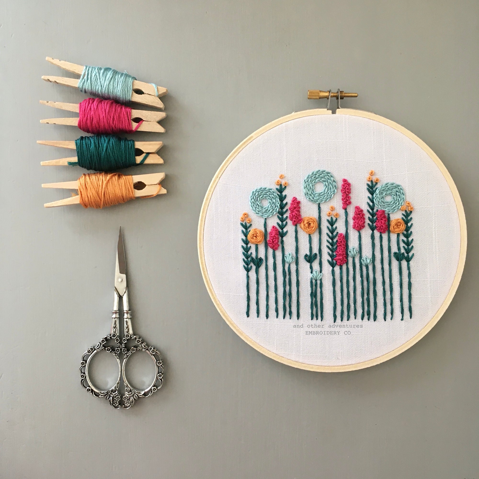 Home Sweet Home Embroidery Hoop Art 6 Inch Hoop
