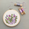 Purple &amp; Green Flower Embroidery Hoop Kit | And Other Adventures Embroidery co