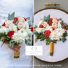 Romantic Red and White Wedding Bouquet Embroidery by And Other Adventures Embroidery Co