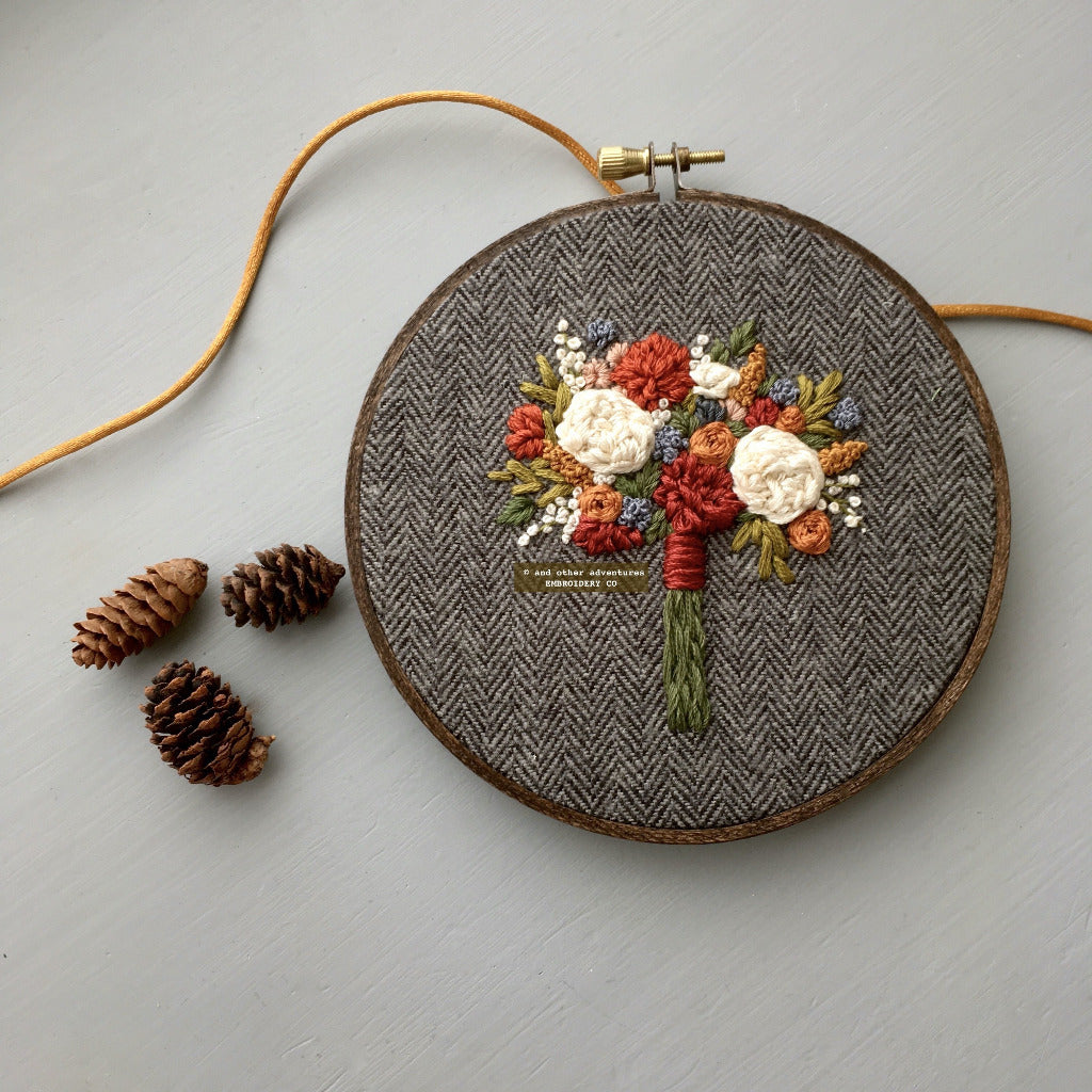 Thanksgiving Bouquet Embroidery | And Other Adventures Embroidery Co