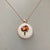 Hand Embroidered Autumn Flower Bouquet rose gold necklace created by And Other Adventures Embroidery Co