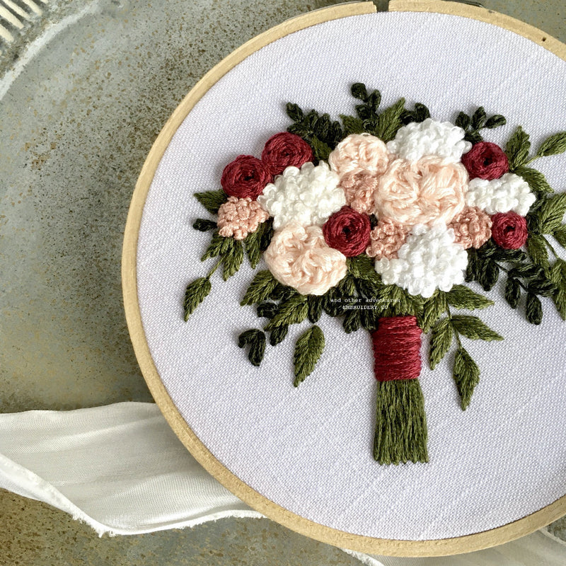 Bouquet Hand Embroidery Kit - The Brianna Bouquet - And Other ...