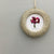 Hand Stitched Magenta Flower Christmas Ornament | And Other Adventures Embroidery Co