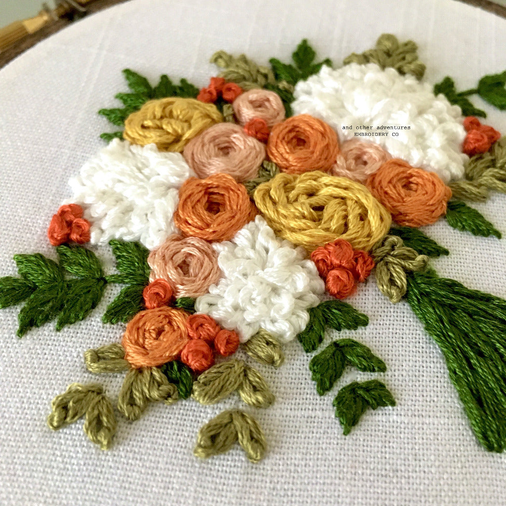 Summer Blooms - 5 embroidery kit bundle