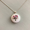 Hand Embroidered Floral Bouquet Necklace by And Other Adventures Embroidery Co