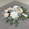 Soft and Calming Flower Bouquet on Grey | And Other Adventures Embroidery Co