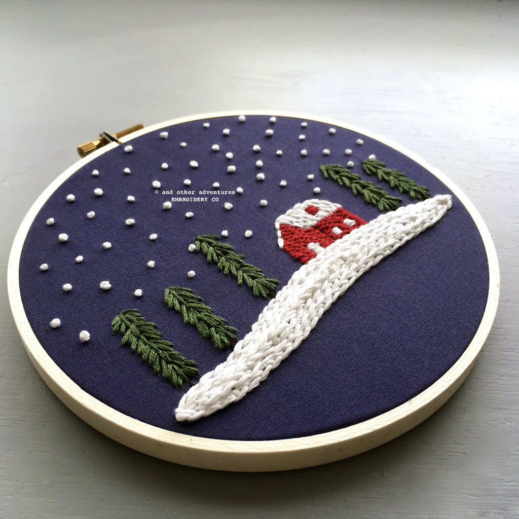 Christmas Cabin Embroidery Kit – Hipstitch