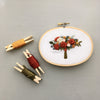 Hand Stitched Floral Bouquet Art in Oval Hoop | And Other Adventures Embroidery Co