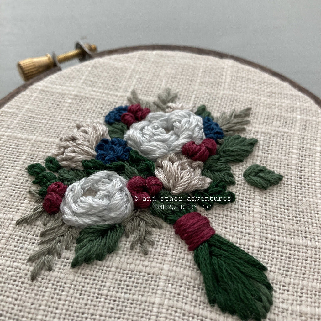 Hand Embroidery Winter Bouquet Art | And Other Adventures Embroidery Co