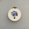 Hand Stitched Blue Hydrangea Bouquet Hoop Art | And Other Adventures Embroidery Co