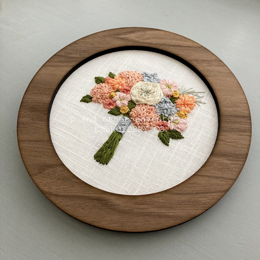 Elegant Spring Embroidered Bouquet Art - Framed | And Other Adventures Embroidery Co