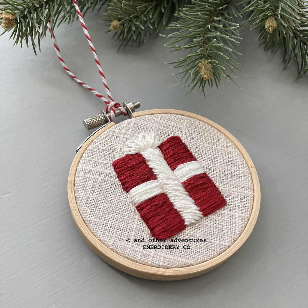 Hand Embroidered Christmas Gift Ornament | And Other Adventures Embroidery Co