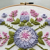 EVERMORE hand embroidery design in pink and purple | And Other Adventures Embroidery Co