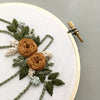 Green &amp; Gold Fall Floral Pumpkin DIY Embroidery | And Other Adventures Embroidery Co