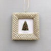 Embroidered Glitter Ornament - Pink Christmas | And Other Adventures Embroidery Co