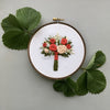 Red Floral Bouquet Embroidered Art | And Other Adventures Embroidery Co