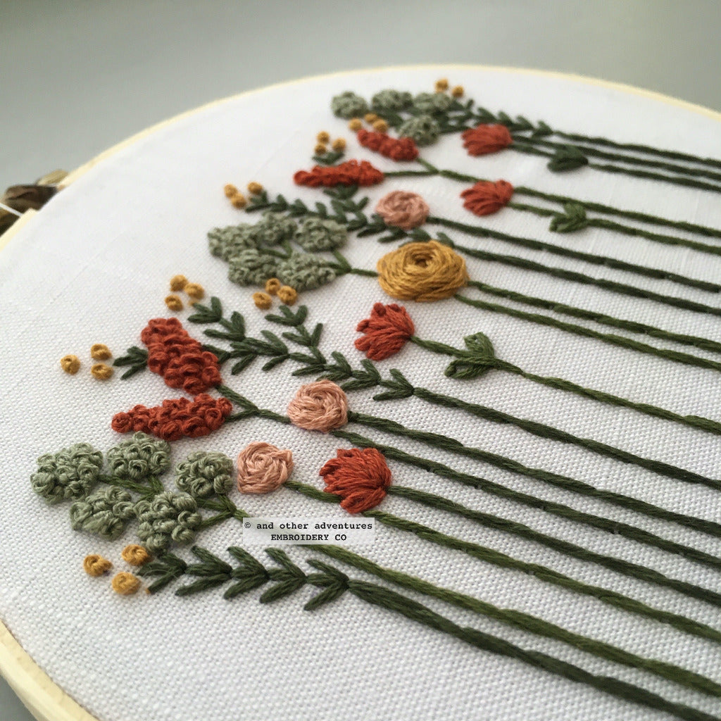 Beginner Hand Embroidery Pattern - Harvest Wildflowers - And Other ...