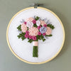 Pink and Lilac embroidered bouquet pattern by And Other Adventures Embroidery Co