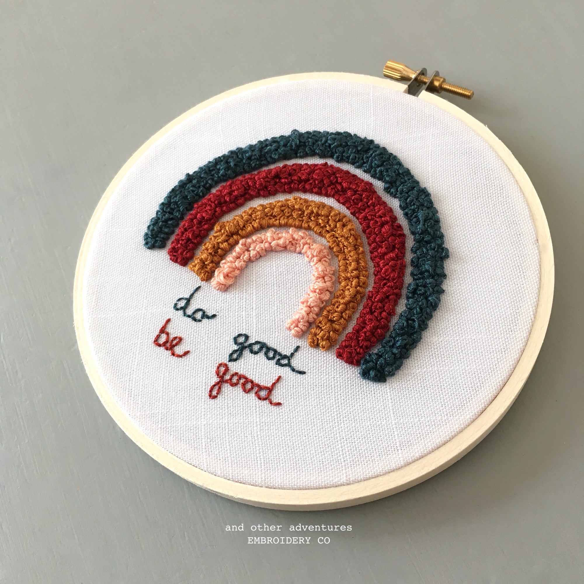 Beginner Hand Embroidery Kit - Wildwood in Rust - And Other