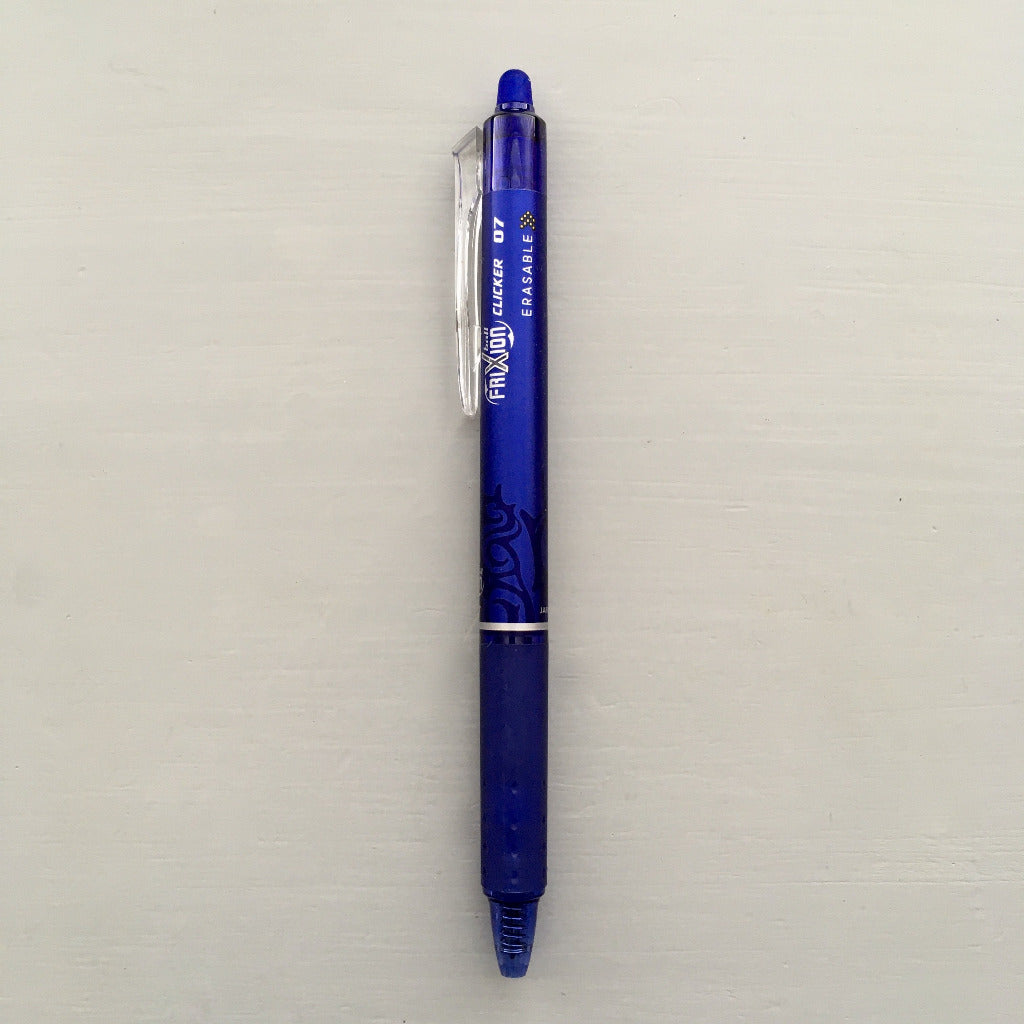 Blue Frixion Transfer Pen for Hand Embroidery Pattern Transfer
