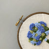 Blue and Green Hydrangea Flowers - Beginner Embroidery PDF Pattern | And Other Adventures Embroidery Co