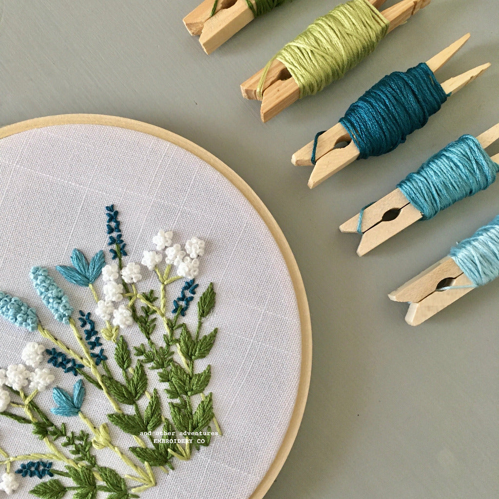 Flower Flat Lay Embroidery Pattern — by CHLOE WEN