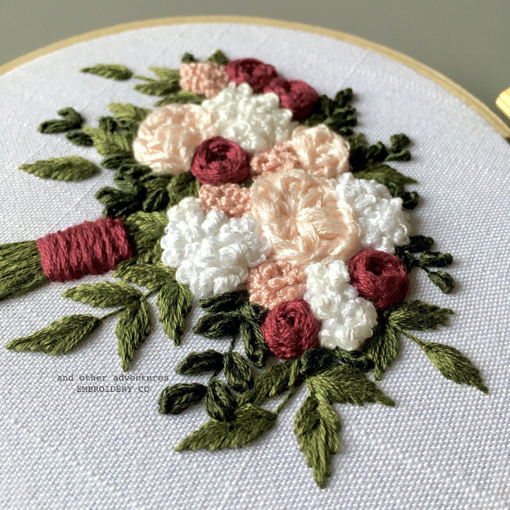 A Lush & Romantic Wedding Bouquet - And Other Adventures Embroidery Co