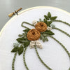 Green, Gold and Ivory Embroidered Pumpkin Kit | And Other Adventures Embroidery Co