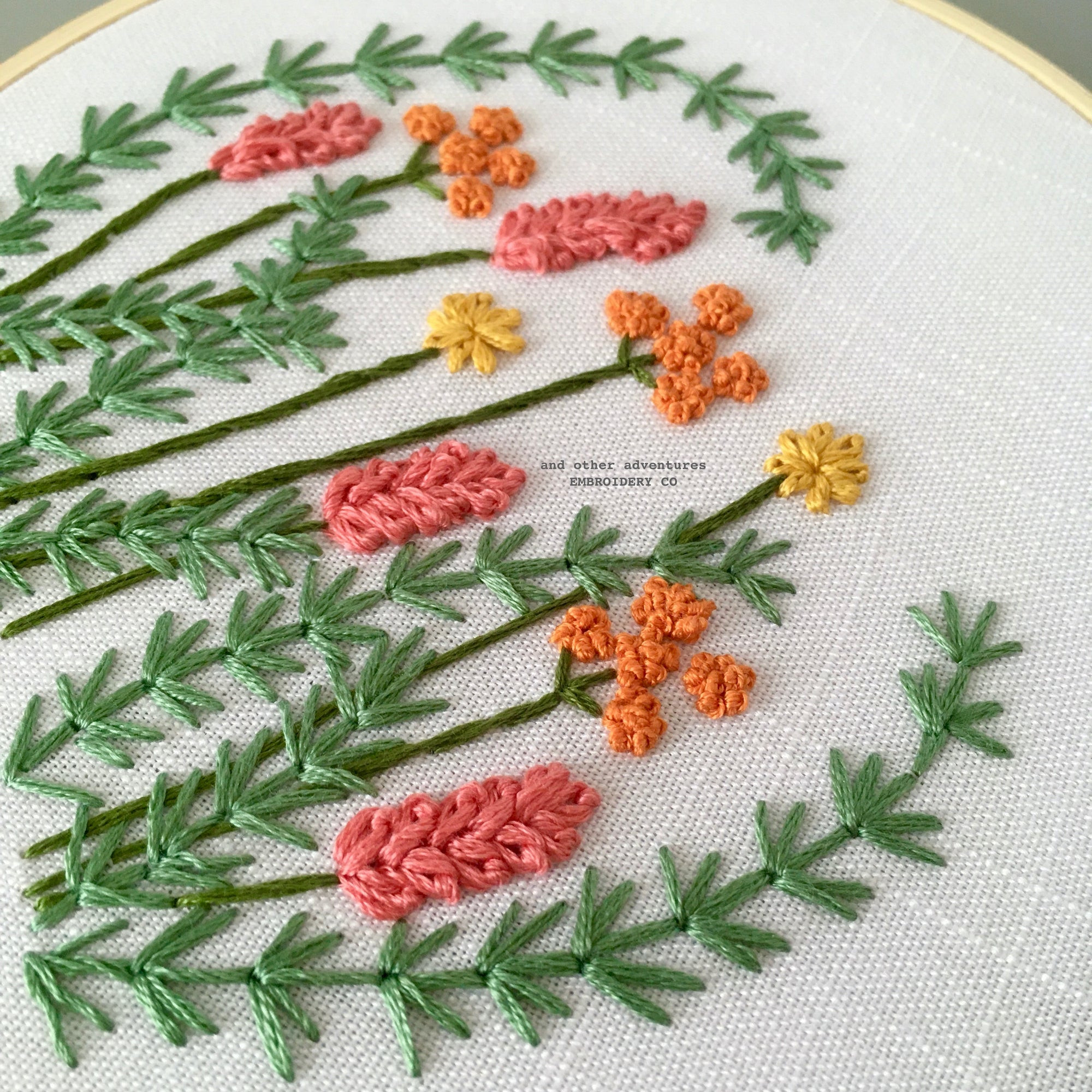 Beginner Hand Embroidery Pattern - Wild Garden Sunset - And Other  Adventures Embroidery Co