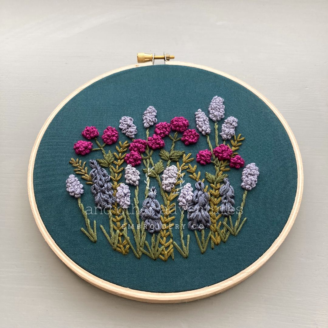 Flower Easy DIY Embroidery Kit for Beginner Printed Pattern Cross