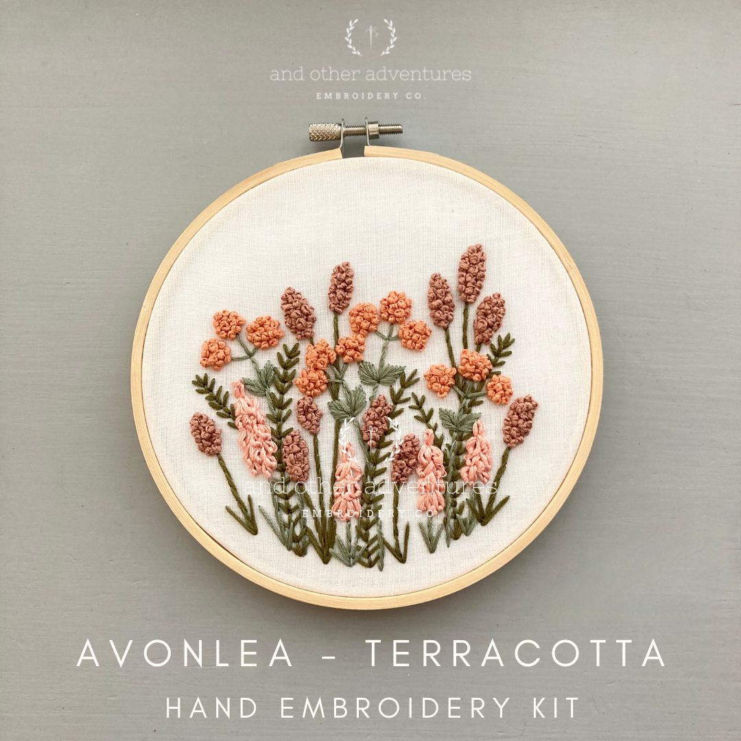 Wholesale Hand Embroidery Kit - Avonlea Terracotta by And Other Adventures Embroidery Co