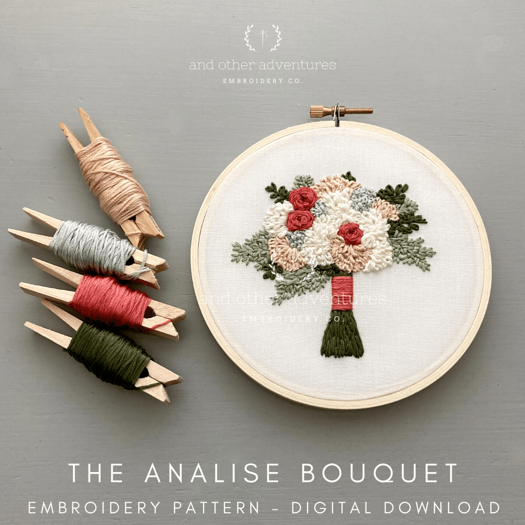 Analise Bouquet DIY Hand Embroidery Pattern | And Other Adventures Embroidery Co