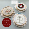 Add a handmade touch to all your Christmas gifts this year - Holiday Stick and Stitch Embroidery designs by And Other Adventures Embroidery Co