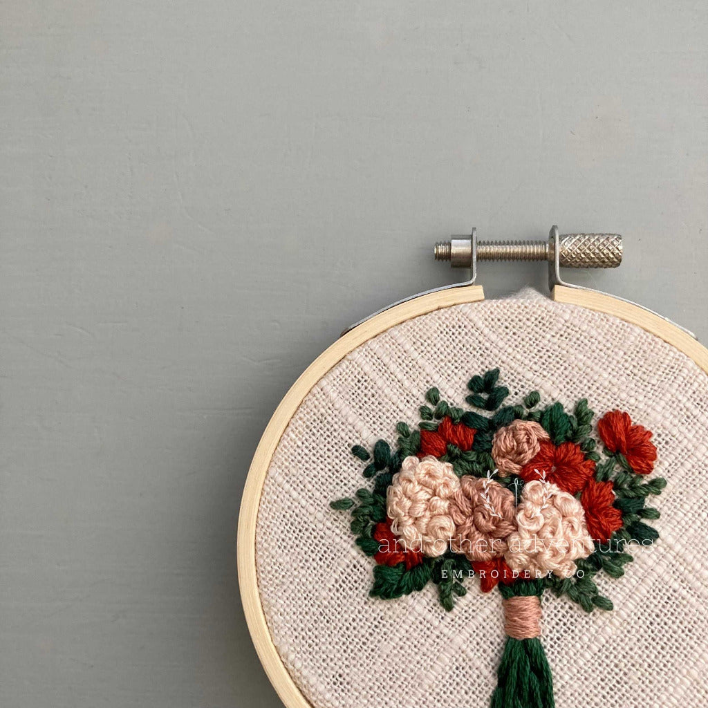 Fall Flower Bouquet Embroidery Hoop Art by And Other Adventures Embroidery Co