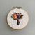 Orange, Mauve, and Plum Embroidered Flower Bouquet Art by And Other Adventures Embroidery Co