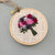 Plum and Pink hand embroidered flower bouquet hoop art by And Other Adventures Embroidery Co