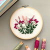 Learn how to stitch these pin florals with this hand embroidery kit by And Other Adventures Embroidery Co