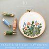 Peach &amp; Sky Blue Hawthorne Hand Embroidery Pattern Digital Download | And Other Adventures Embroidery Co